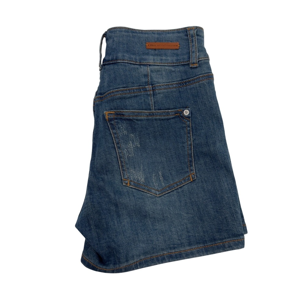 Pilcro Anthropologie Denim Shorts High Waist Distressed Blue Jean Size 26‎